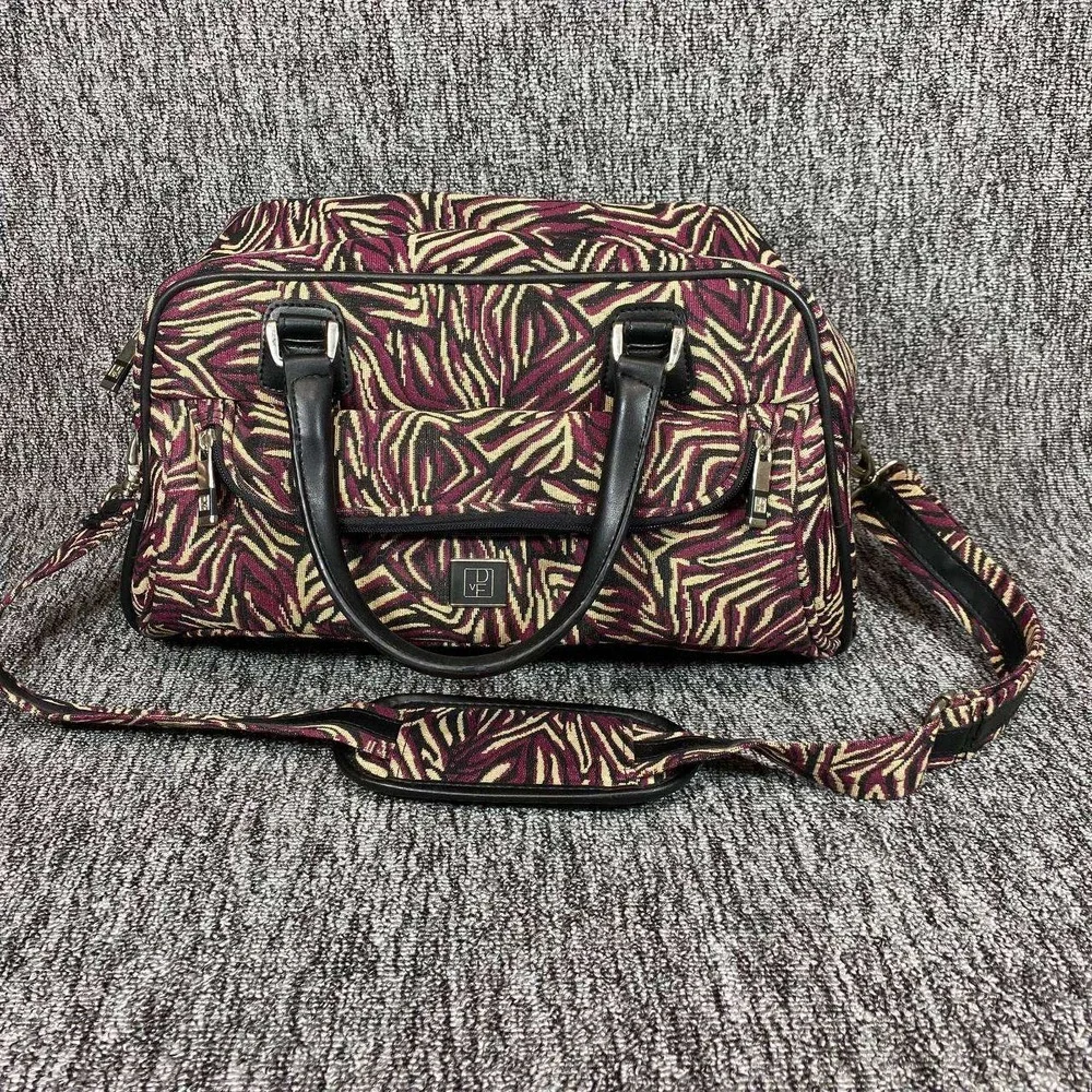 Vintage DVF Diane‎ Von Furstenberg Jacquard Satchel Weekender Travel Bag Strap